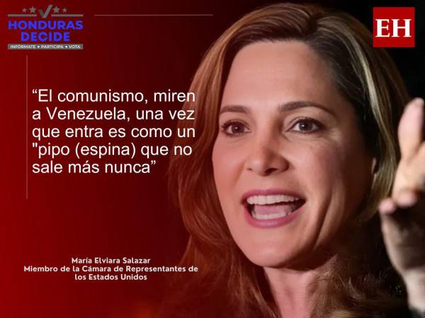Estas son las frases de la congresista republicana María Elvira Salazar, a su salida de la audiencia en el Capitolio, donde se abordaron el peligro democrático que enfrenta Honduras en las próximas elecciones.
