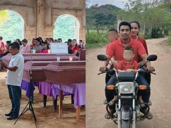 Hoy 2 de enero, familiares y amigos rindieron homenaje a los cuatro miembros de una familia que murieron tras un fatal choque entre una motocicleta y un camión. El accidente se registró el pasado jueves 1 de enero a la altura del sector de La Bodega, en Nueva Arcadia, Copán, causando una gran consternación en la comunidad.