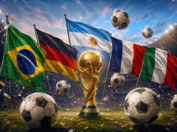 Entre las selecciones con más goles figuran principalmente campeonas mundiales como Brasil, Alemania y otras más.
