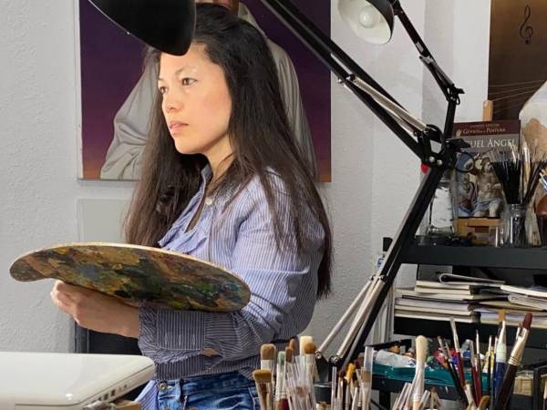 Patricia Nieto es la tercera hondureña (primera mujer) en exponer en el Ateneo de Madrid, el primero fue el pintor Pablo Zelaya Sierra.