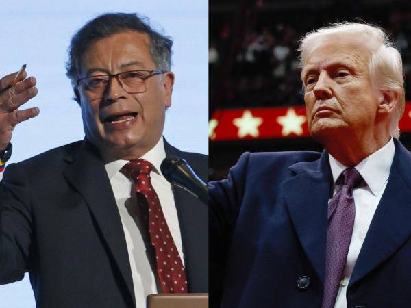 Combo de fotografías donde aparece el presidente de Colombia, Gustavo Petro y el presidente de los Estados Unidos, Donald Trump.