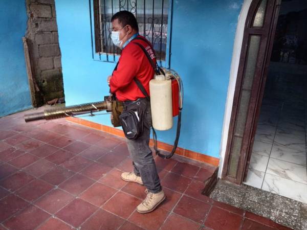 La Alcaldía del Distrito Central reportó la fumigación de viviendas en Tegucigalpa y Comayagüela como parte reducir los criaderos de zancudo.