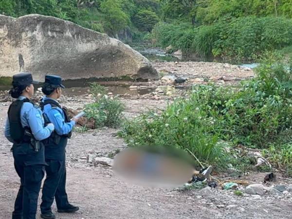 Una fémina fue hallada muerta en las cercanías del río choluteca a inmediaciones del bulevar Kuwait.