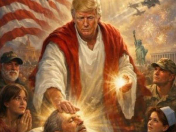 Imagen generada con IA publicada en su red social Truth Social.