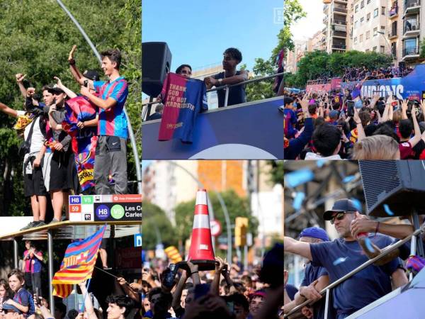 Barcelona se coronó campeón de LaLiga de España tras vencer a Real Madrid en el clásico. Las mejores postales de la celebración con aficionados.