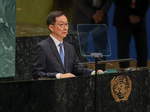 El vicepresidente chino, Han Zheng, disertó este sábado ante la Asamblea General de la ONU.