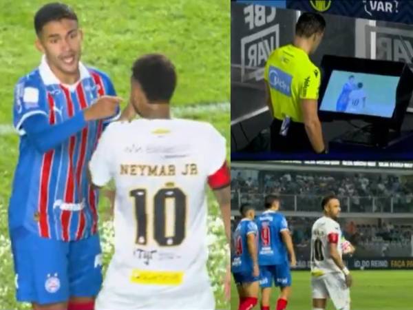 Neymar no se alejó pese a que el otro jugador se lo pidió y al final terminó siendo el afectado