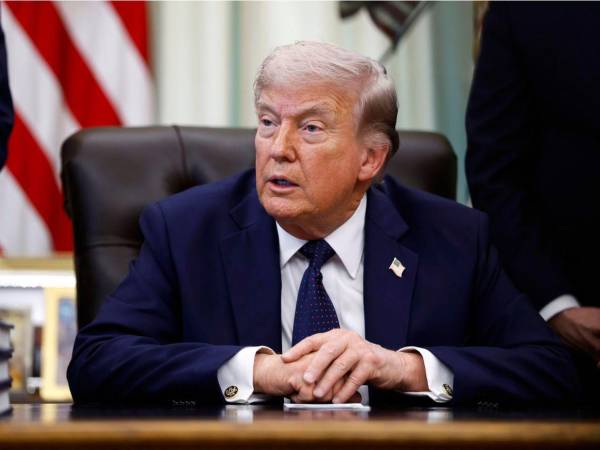 Donald Trump atendió a medios de comunicación este jueves en la Casa Blanca.