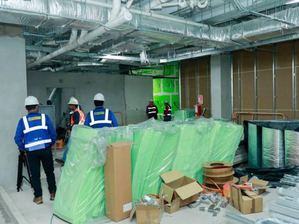 La construcción de los espacios donde funcionarán los quirófanos presentan un alto porcentaje de avance, por lo que se espera que a finales del año estén listos.