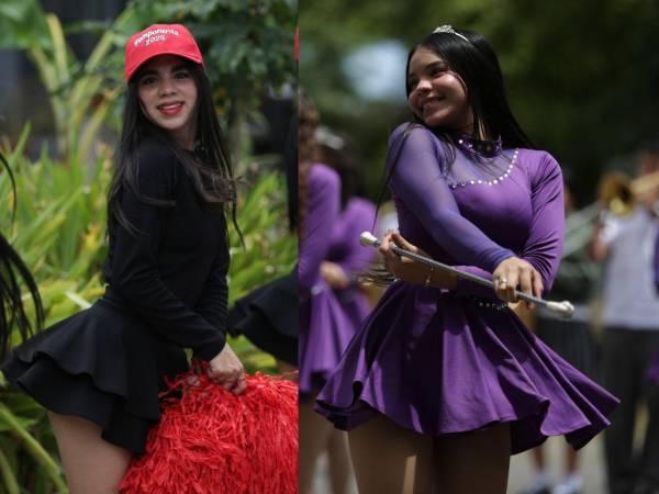 Palillonas, pomponeras y bandas del Instituto Central Vicente Cáceres ensayan con disciplina para sorprender en los desfiles patrios.