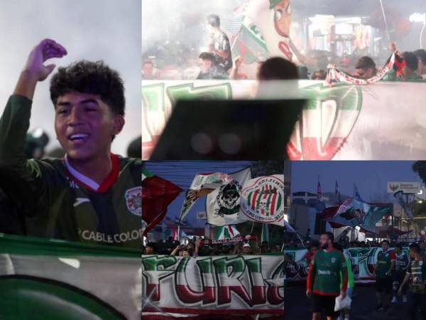 Te mostramos las postales que dejó la llegada de la barra de Marathón al Morazán para la final ante Motagua.