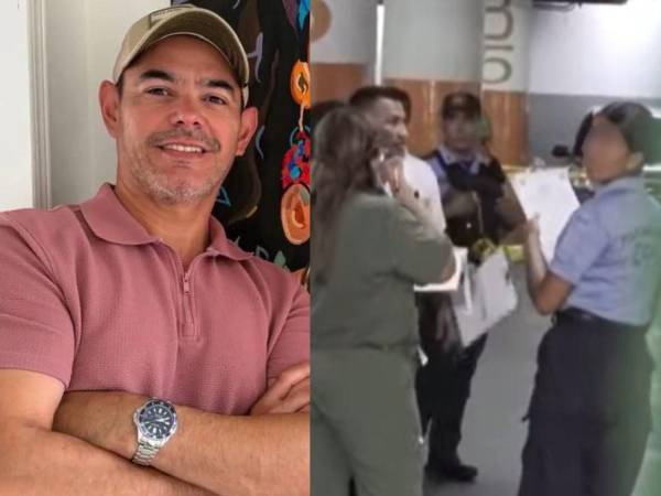 Fiscales, agentes de investigación y técnicos forenses inspeccionan el parqueo del centro comercial donde un sicario atacó a balazos al reconocido empresario sampedrano Milton Omar Rápalo.