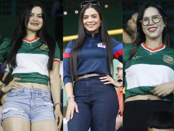 Las gradas del estadio Morazán de San Pedro Sula se llenó de lindas chicas para el juego por la triangular entre el Marathón y el Olimpia por le torneo Clausura