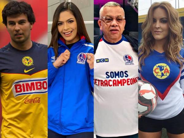 Olimpia y América de México se enfrentan este martes por la Concacaf Champions Cup. Te mostramos los famosos que apoyan a estos equipos.