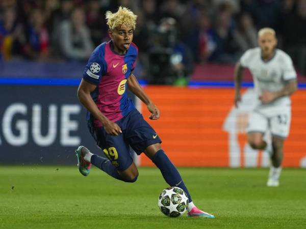 Lamine Yamal anotó el primer gol de los tres del Barcelona ante el Inter de Milán en semifinales.
