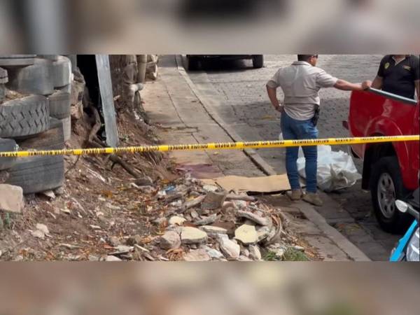El cuerpo fue cubierto con cartones cuando fue encontrado por los transeúntes.