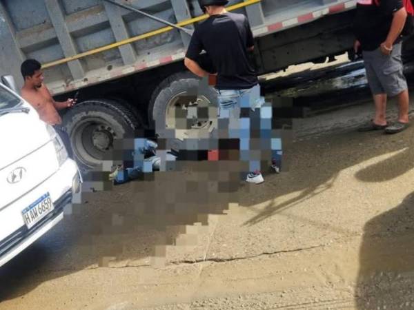 Hombre muere aplastado por una volqueta en San Pedro Sula