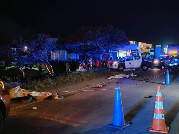 Las víctimas habrían sido arrolladas por un bus en el kilómetro 16 de la carretera del sur.