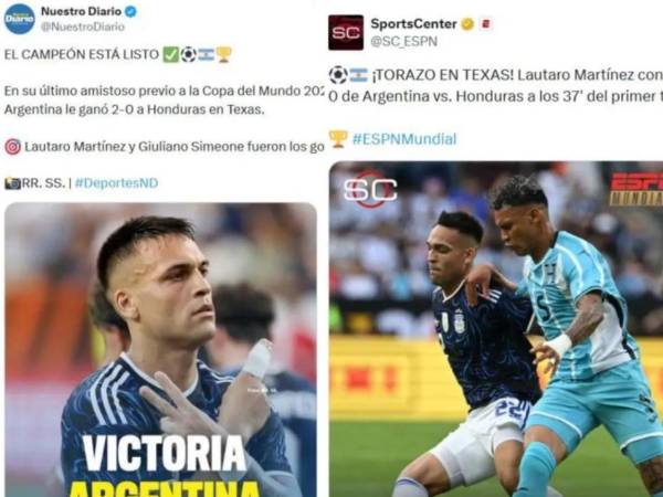 Los medios ha reaccionado tras el partido entre Honduras y Argentina en College Station, Texas, donde señalan el culpable del juego