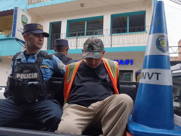 Plinio Canales, de 62 años de edad, fue capturado por agentes del Escuadrón Motorizado, de la Policía Nacional.