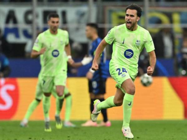 Eric García anotó el primer gol del Barcelona ante el Inter de Milán.