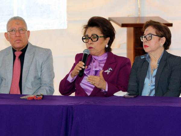 La presidenta de la Corte Suprema de Justicia (CSJ), Rebeca Ráquel, en el marco de la celebración del inicio de la Cuaresma.