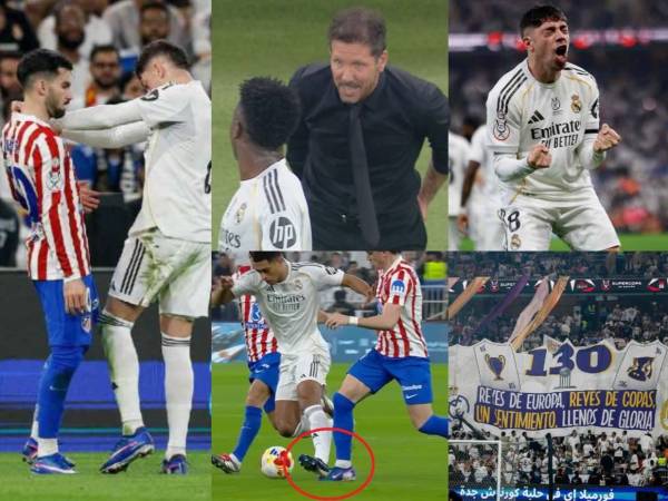 Real Madrid venció al Atlético y se clasificó a la final de la Supercopa de España, que jugará ante Barcelona. Pelea de Vinicius con Simeone y polémica del VAR perjudicó al Atlético.