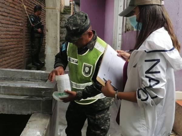 Personal sanitario realiza operativos de fumigación y abatización en diferentes barrios y colonias a nivel nacional para combatir el dengue.