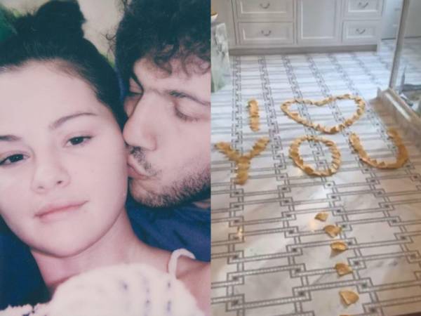 Benny Blanco sorprendió a Selena Gómez con una bañera repleta de queso derretido en San Valentín.
