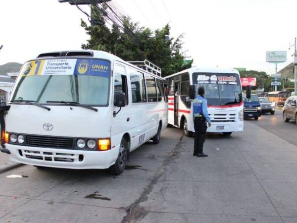 La UNAH dispone de una flota de buses ejecutivos para movilizar de forma gratuita a sus estudiantes.