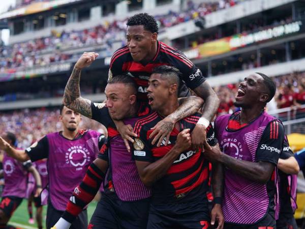 Así celebraron los jugadores del equipo brasileño tras uno de los goles.