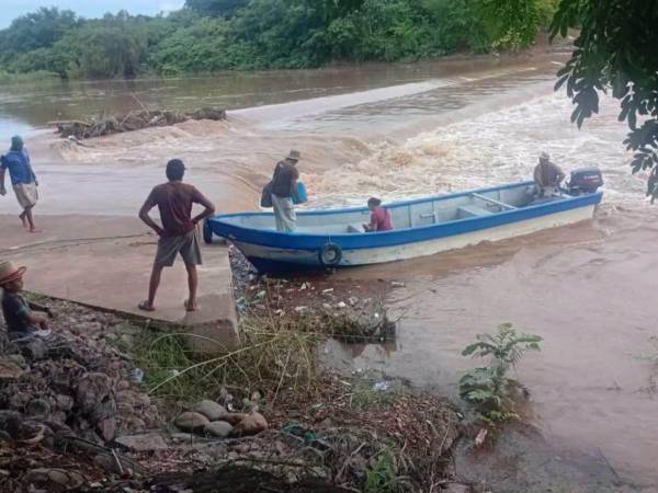 Copeco explicó que el río aumentó aproximadamente medio metro debido a las lluvias registradas en Valle, La Paz y zonas de El Salvador.