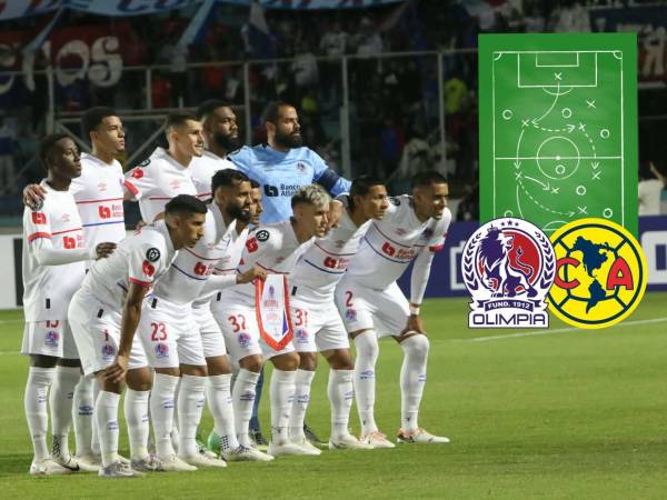 Te mostramos el 11 titular que usaría Eduardo Espinel en Olimpia en busca de la remontada ante el América en la Concacaf Champions Cup.