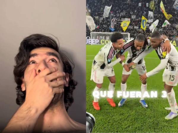 El artista hondureño Dean Andrew grabó su reacción al descubrir que la Juventus usó Tortillas en TikTok. Incredulidad primero, emoción después.