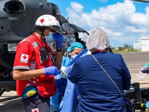 Los dos menores ya llegaron a la capital hondureña y permanecen bajo atención médica especializada.