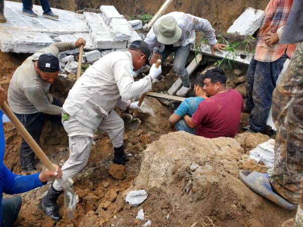 Todos los obreros fueron trasladados al Hospital Gabriel Alvarado de Danlí.