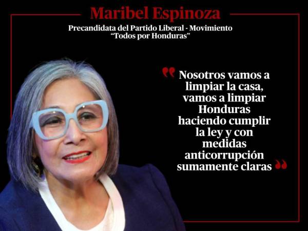 En su disertación en el debate organizado por el Consejo Hondureño de la Empresa Privada (Cohep), Maribel Espinoza promete trabajar en combatir la corrupción, resolver la crisis energética y la problemática en el Instituto Hondureño de Seguridad Social (IHSS). Conozca lo más destacado a continuación.