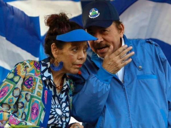 Los esposos y copresidentes de Nicaragua,<b> </b>Daniel Ortega y Rosario Murillo.