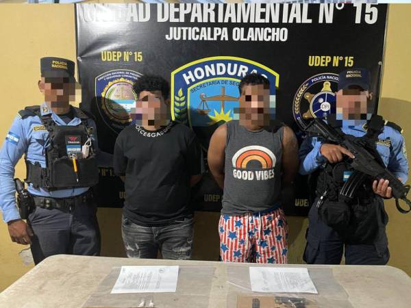 Las personas fueron capturadas en los municipios de Juticalpa, Patuca, San Francisco de La Paz y Concordia.