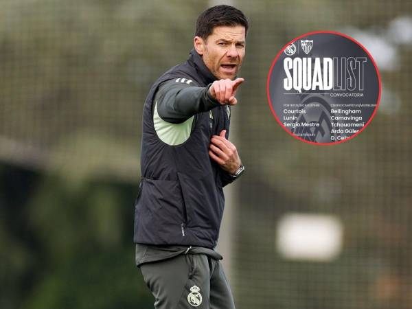 Xabi Alonso durante el último entrenamiento del Real Madrid previo al duelo contra Sevilla.