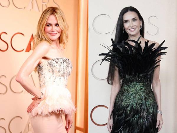 La alfombra roja de los Oscar 2026 tuvo un denominador común en varios de sus looks: las plumas.