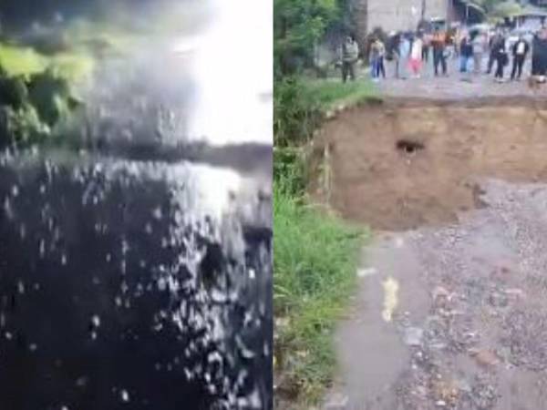 A las 9 de la noche del lunes se abrió una fisura y en segundos se volvió una brecha de 10 metros.