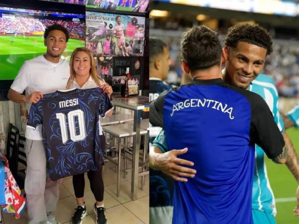 Legionario catracho sorprendió en redes sociales al presumir el regalo que le dio Lionel Messi tras el Argentina vs Honduras.