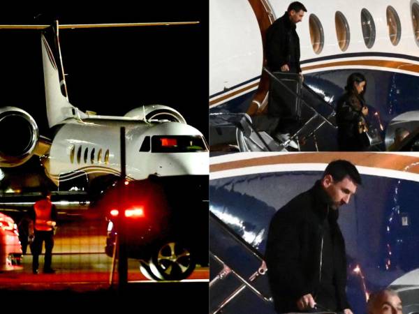 Lionel Messi fue captado junto con Antonela en su llegada a Rosario.