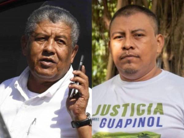 Desde julio, el exalcalde de Colón, Adán Fúnez (a la izquierda), permanece bajo la medida arresto domiciliario por su presunta vinculación al asesinato del ambientalista Juan López (a la derecha).