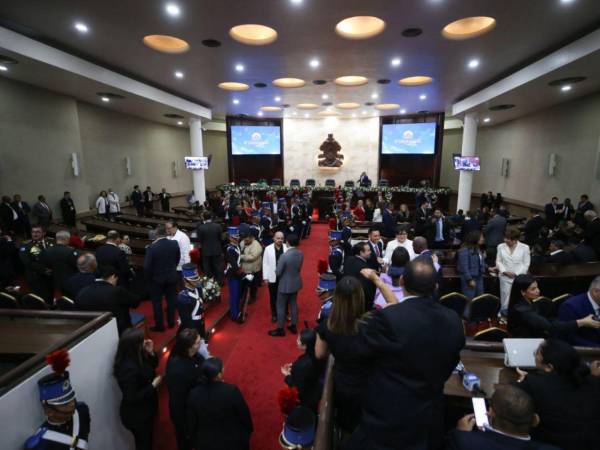 Imagen tomada en el interior del Congreso Nacional este sábado 25 de enero.