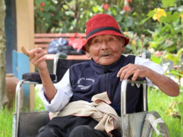 Marcelino Abad Tolentino un día antes de su cumpleaños en Huánuco, Perú.