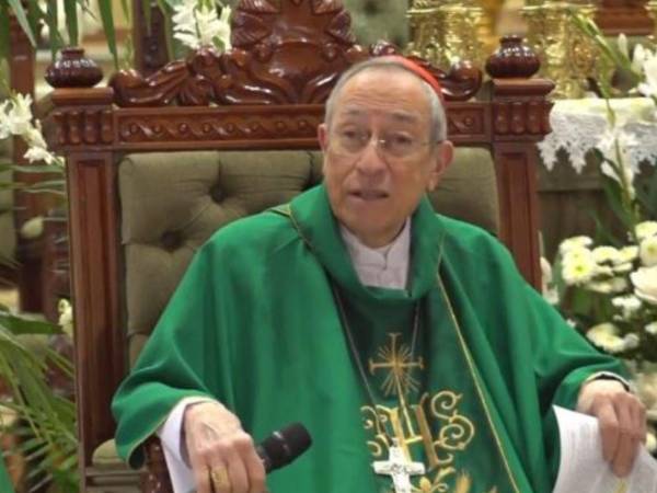 El cardenal Óscar Andrés Rodríguez durante la homilía dominical llamó a no manipular la justicia.