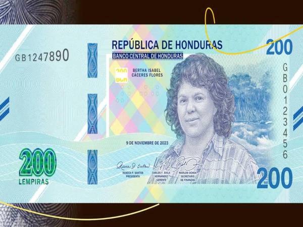 De manera gradual será puesto a circulación el nuevo diseño del billete de 200 lempiras.