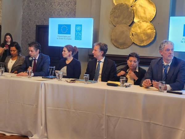 Representantes del Programa de las Naciones Unidas para el Desarrollo (PNUD) y Unión Europea (UE), se reunieron con la comisión de diputados del Congreso Nacional.